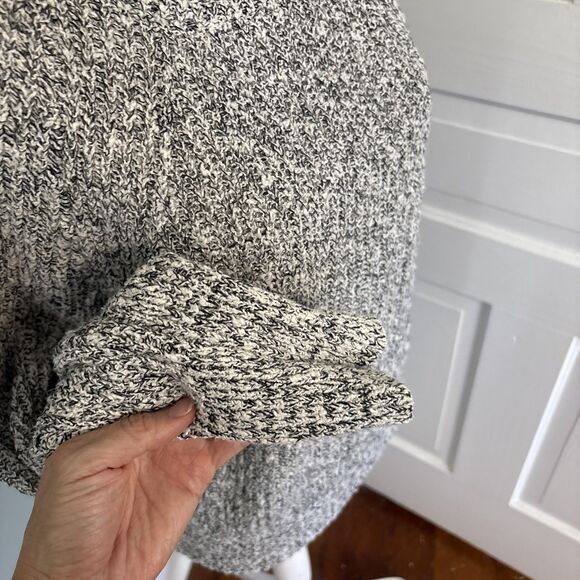 Free People Womens Pullover Sweater Gray Black Marled Scoop Neck Small - Picture 2 of 6